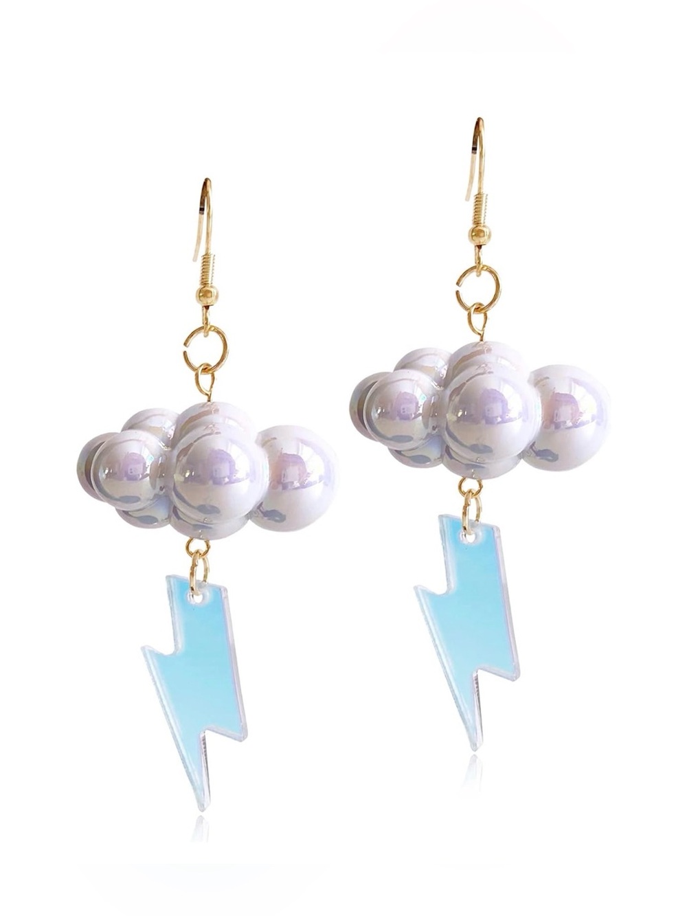 Cloud & Lightning Bolt ⚡️ Handmade Dangle Earrings